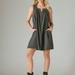 Lucky Brand Embellished Pintuck Shift Dress - Women's Clothing Dresses in Raven, Size XS