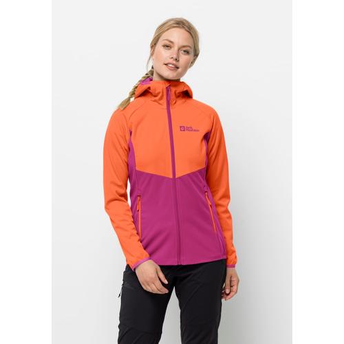 Softshelljacke JACK WOLFSKIN ""GO HIKE SOFTSHELL W"", Damen, Gr. XS (34), pink (new, magenta), OBERSTOFF 100% POLYESTER FUTTER 100% POLYESTER, Jacken