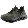 Slip-On Sneaker RIEKER SPORT, Damen, Gr. 41, grün (grün, schwarz), Textil, Lederimitat, sportlich, Schuhe Sneaker, zum Schlupfen