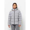 Daunenjacke JACK WOLFSKIN "FROZEN PALACE JACKET W" Gr. XL (46), grau (moonwalk) Damen Jacken Übergangsjacken