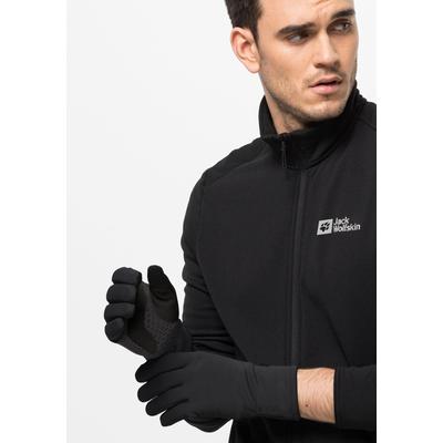 Fleecehandschuhe JACK WOLFSKIN "ALLROUNDER GLOVE", Damen, Gr. M, schwarz, Hauptmaterial: 95% Polyester, 5% Elastane; Kontrast: 95% Polyester, 5% Elastane, Handschuhe Image