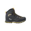 Trekkingschuh JACK WOLFSKIN "FORCE CREST TEXAPORE MID M" Gr. UK 12,5 - EU 47,5, Normalschaft, gelb (black, burly, yellow, xt) Schuhe Herren