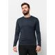 Rundhalspullover JACK WOLFSKIN "SKY THERMAL L/S M" Gr. S (48), blau (night, blue) Herren Pullover Rundhalspullover