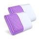 PharMeDoc Cooling Memory Foam Pillow, Pack of 2, Ventilated Lilac Dreamer Bed Pillow - Neck Pillow, Bed Pillow, Side Sleeper Pillow