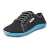Barfußschuh LEGUANO "LEGUANITO AKTIV", Kinder, Gr. 28, grau (anthrazit), Textil, sportlich, Schuhe Barfußschuh Schnürschuh, Halbschuh, Schnürer mit speziell entwickelter Halbkugel-Laufsohle
