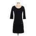 Rag & Bone Casual Dress - Sheath Scoop Neck 3/4 sleeves: Black Print Dresses - Women's Size X-Small