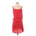 Heidi Klein Casual Dress - DropWaist Scoop Neck Sleeveless: Red Print Dresses - Women's Size Small