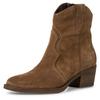 Cowboy Stiefelette TAMARIS, Damen, Gr. 40, braun, Veloursleder, unifarben, modisch, Schuhe Cowboyboots Cowboy-Stiefelette Stiefelette, Blockabsatz, Festival, Western-Boots mit modischen Kontrastnähten