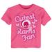 Girls Infant Pink Los Angeles Rams Cutest Fan Hearts T-Shirt