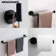 Stainless Steel Brushed Black Polished Chrome Towel Bar Paper Hanger Hanger Hook Towel Rack Bathroom