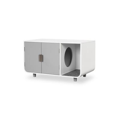 Costway Cat Litter Box Enclosure Furniture with Re...