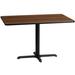 Latitude Run® Jaramillo Rectangular Laminate Table Top w/ Standard or Bar Height Table Base Metal in Gray | 31.125 H x 48 W x 30 D in | Wayfair