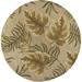 Brown/Green 90 x 90 x 1 in Area Rug - Bayou Breeze Spencerport Floral Machine Woven Area Rug in Beige/Brown/Green | 90 H x 90 W x 1 D in | Wayfair