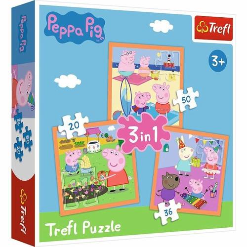 3 in 1 Puzzle Peppa Pig - Trefl