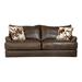 Loon Peak® Nokomis 85" Leather Sofa Genuine Leather in Brown | 37 H x 85 W x 45 D in | Wayfair 0C3AEF362FF74F8BBC120BF6DBF44881