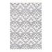 White 60 x 36 x 2 in Indoor Area Rug - Foundry Select Midville Southwestern Machine Woven Shag Polypropylen Area Rug in Gray/Ivory Polypropylene | Wayfair