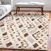 Brown/Gray 130 x 94 x 1.1 in Area Rug - Foundry Select Sobaan Multi Stain Resistant Shag Area Rug Polyester | 130 H x 94 W x 1.1 D in | Wayfair