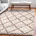 White 130 x 94 x 1.1 in Area Rug - Foundry Select Bartow Plain Stain Resistant Shag Area Rug Polyester | 130 H x 94 W x 1.1 D in | Wayfair