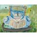 Gracie Oaks Encina Blue Farm Truck by Sue Schlabach Canvas in Blue/Green | 12 H x 16 W x 1.25 D in | Wayfair 719C3DFF31E84F29B1BF0E644EC7EFEE