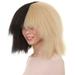 HPO Women s Australian Singer Bob Black & Blonde Color Wigs | Pop Star | Premium Breathable Capless.