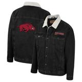 Men's Colosseum x Wrangler Charcoal Arkansas Razorbacks Western Button-Up Denim Jacket