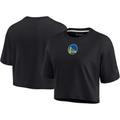 Women's Fanatics Signature Black Golden State Warriors Elements Super Soft Boxy Cropped T-Shirt