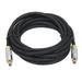Uxcell Fiber Optic Audio Cable Braided Audio Optic Cable Nylon Metal Gold-Plated 9.8 for TV DVD Black(Thread Type)
