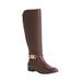 Wide Width Women's The Viona Wide Calf Boot by Comfortview in Brown (Size 10 1/2 W)