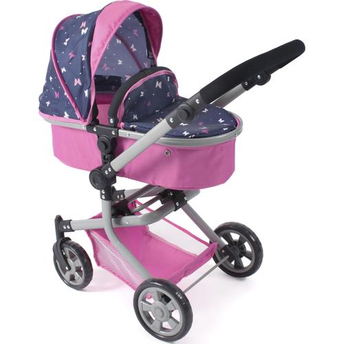 „Kombi-Puppenwagen CHIC2000 „“Mika, Butterfly““ Puppenwagen bunt (butterfly) Kinder Puppenwagen -trage“