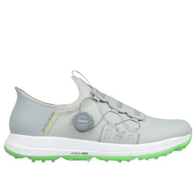Skechers Men's Slip-ins: GO GOLF Elite 5 - Slip 'In Shoes | Size 9.0 Extra Wide | Gray/Lime | Synthetic/Textile | Arch Fit