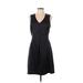 Richard Chai for Target Casual Dress - A-Line V Neck Sleeveless: Black Solid Dresses - Women's Size 13