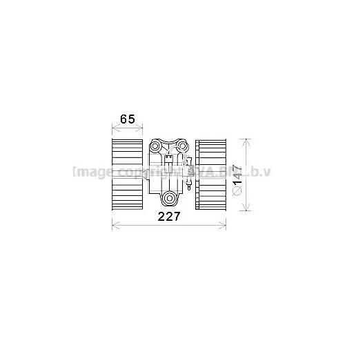 AVA QUALITY COOLING Innenraumgebläse Ø147mm 147mm für LAND ROVER ALPINA BMW 8385558 64118372493 JNB000060 BW8470