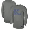 Unisex Nike Heather Gray New York Knicks 2023/24 Legend On-Court Practice Long Sleeve T-Shirt