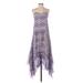Rebecca Taylor Casual Dress - Midi Sweetheart Sleeveless: Purple Dresses - Women's Size 2