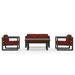 AllModern Smith 4 Piece Sofa Seating Group w/ Sunbrella Cushions Metal in Gray/Brown | 54" W x 25" H | Outdoor Furniture | Wayfair