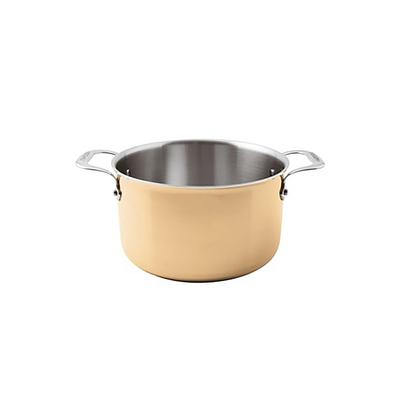 Paderno 15607-16 Copper Series 15600 1 3/4 qt Aluminum/Copper/Stainless Steel Sauce Pot - 6" x 3 1/8"
