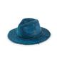 Women's Blue Raffia Fedora Straw Hat Small Justine Hats