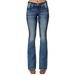 Miss Me Women's Fleur De Lis Boot Cut Jean (Size 29) Medium Wash, Elastine,Lyocell,Viscose,Cotton