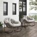 Hokku Designs Deaire Outdoor Rocking Chair, Rattan in Gray | 31.5 H x 37.2 W x 43.7 D in | Wayfair 25108D59805A430CB702989783B2F6FA
