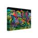 Bungalow Rose Habeeb Mama Tiger & Cub On Canvas by Dean Russo Print Metal in Black/Green/Indigo | 24 H x 32 W x 2 D in | Wayfair