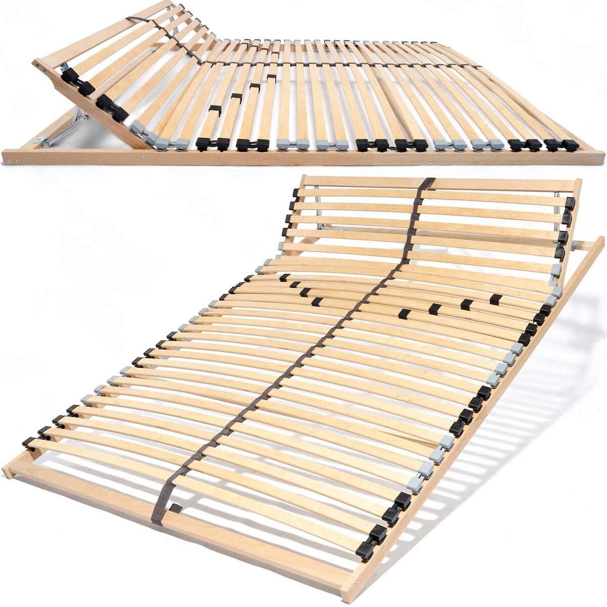 Coemo 7-Zonen Lattenrost ERGO K 120 x210 cm verstellbar Kopfteil & Härtegrad verstellbar 30 Leisten Image