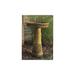 Henri Studio Shimmering Stones 28 1/2"H Relic Lava Birdbath