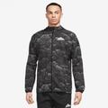 Laufjacke NIKE "MEN'S LIGHTWEIGHT ALLOVER PRINT TRAIL RUNNING JACKET" Gr. S, schwarz (medium ash, black, white) Herren Jacken Laufjacken