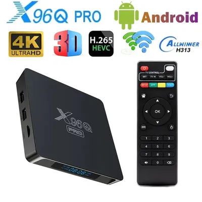 X96Q Pro TV-Box 2025 Android 10.0 Allwinner H313 Quad Core 2,4 G WIFi HDR10 4 K 2 GB 16 GB Media-Player H.265 IPTV Heimkino-TV