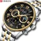 Curren Mode Sport Chronograph Armbanduhren für Männer Edelstahl armband Uhren mit Auto Datum