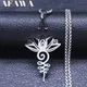 Hippie Edelstahl Yoga Lotus Halskette Kette Frauen/Männer Silber Farbe Chakra Symbol Blume