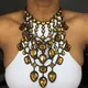 2024 New Multilayer Indian Statement Large Collar Crystal Necklace Women Boho Ethnic Maxi Big Bib