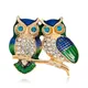 Fashion Enamel Crystal Dog Owl Bird Brooches for Women Animal Plant Branch Brooch Pin Jewelry