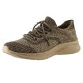 ZIZOCWA Summer Running Sports Casual Shoes for Men Lace Up Knitted Mesh Trendy Walking Shoes Breathable Soft Sole Tennis Shoe Comfort Khaki Size41