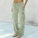 Akiihool Pants for Women Womens Dress Pants Stretch Work Office Business Slacks Comfy Yoga Golf Pants with Pockets (Green S)